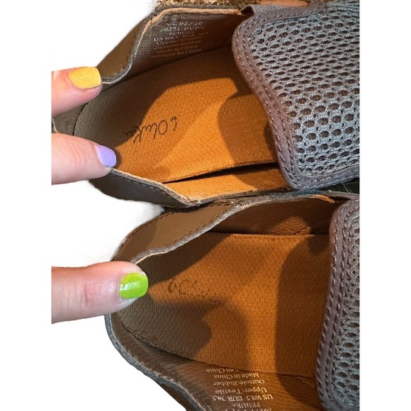 Olu’kai Pehuea Size 8.5 Women’s Grey & White Mesh Slip On Loafers Shoes #S60-6 - Picture 7 of 9